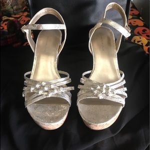 Bandolino Gold Wedge Sandals